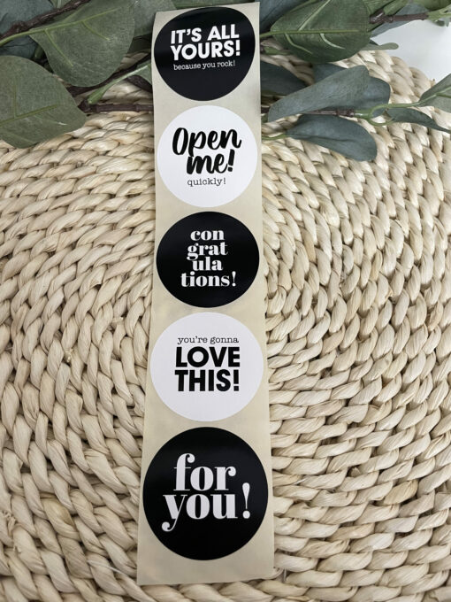Sticker mix zwart wit