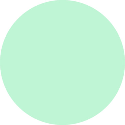 Forex of Dibond blanco muurcirkel Mint groen