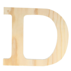 Houten letter D 11,5 cm