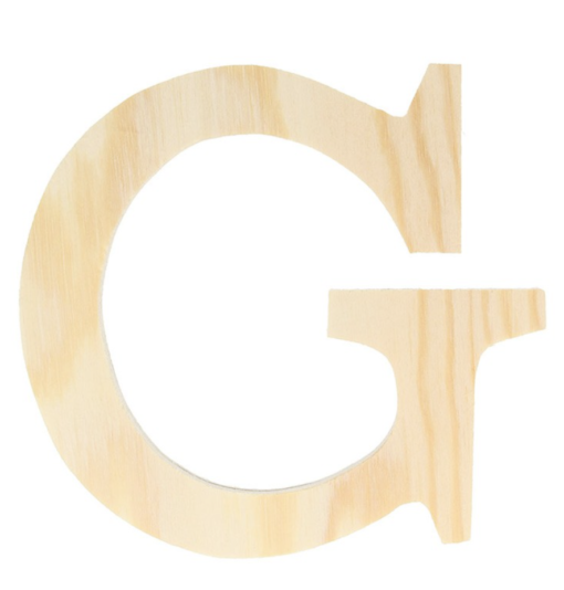 Houten Letter G 11,5 cm