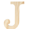 Houten letter J 11,5 cm