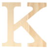 Houten letter K 11,5 cm