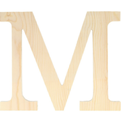 houten letter M 11,5 cm