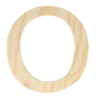 Houten letter O 11,5 cm