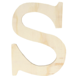 houten letter S 11,5 cm