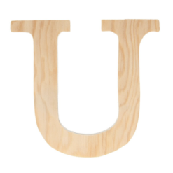 houten letter u 11,5 cm