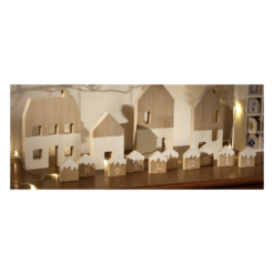 Blanco houten huisjes om te personaliseren