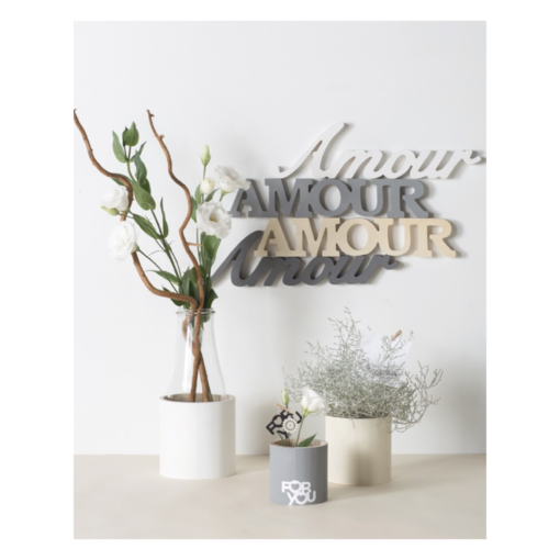 personaliseerbare houten vazen rond set van 3