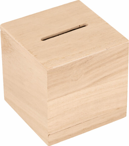 Mini Spaarpot hout 6 cm