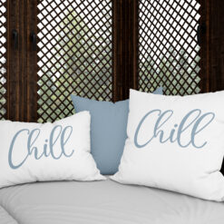 Set met tuinkussens Chill jeansblauw