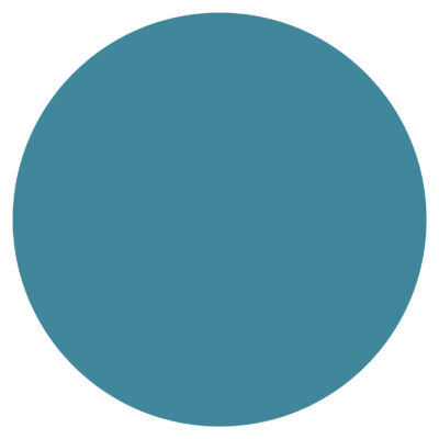Blanco Muurcirkel Ocean Turquoise