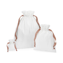 Katoenen cadeau tasjes Rose Gold