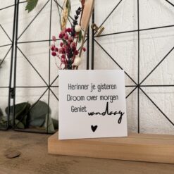 Forex tegeltje herinner je gisteren droom over morgen, geniet vandaag