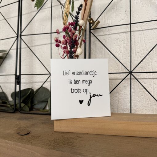 Forex tegeltje, lief vriendinnetje ik ben mega trots op jou