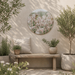 muurcirkel voor in de tuin, tuin cirkel, tuin roundie, bloemen cirkel voor buiten