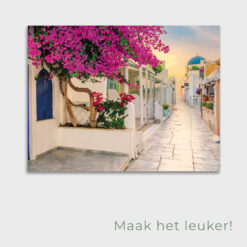 Tuinposter Grieks straatje