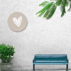 Muurcirkel voor buiten met hartje