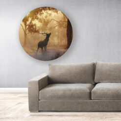 Muurcirkel aan de wand met hert