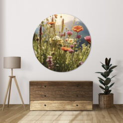 Muurcirkel Wilde bloemen