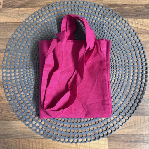 Katoenen shopper -  Cranberry - Afbeelding 2