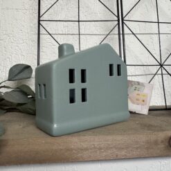 Decoratief huisje groen met led verlichting
