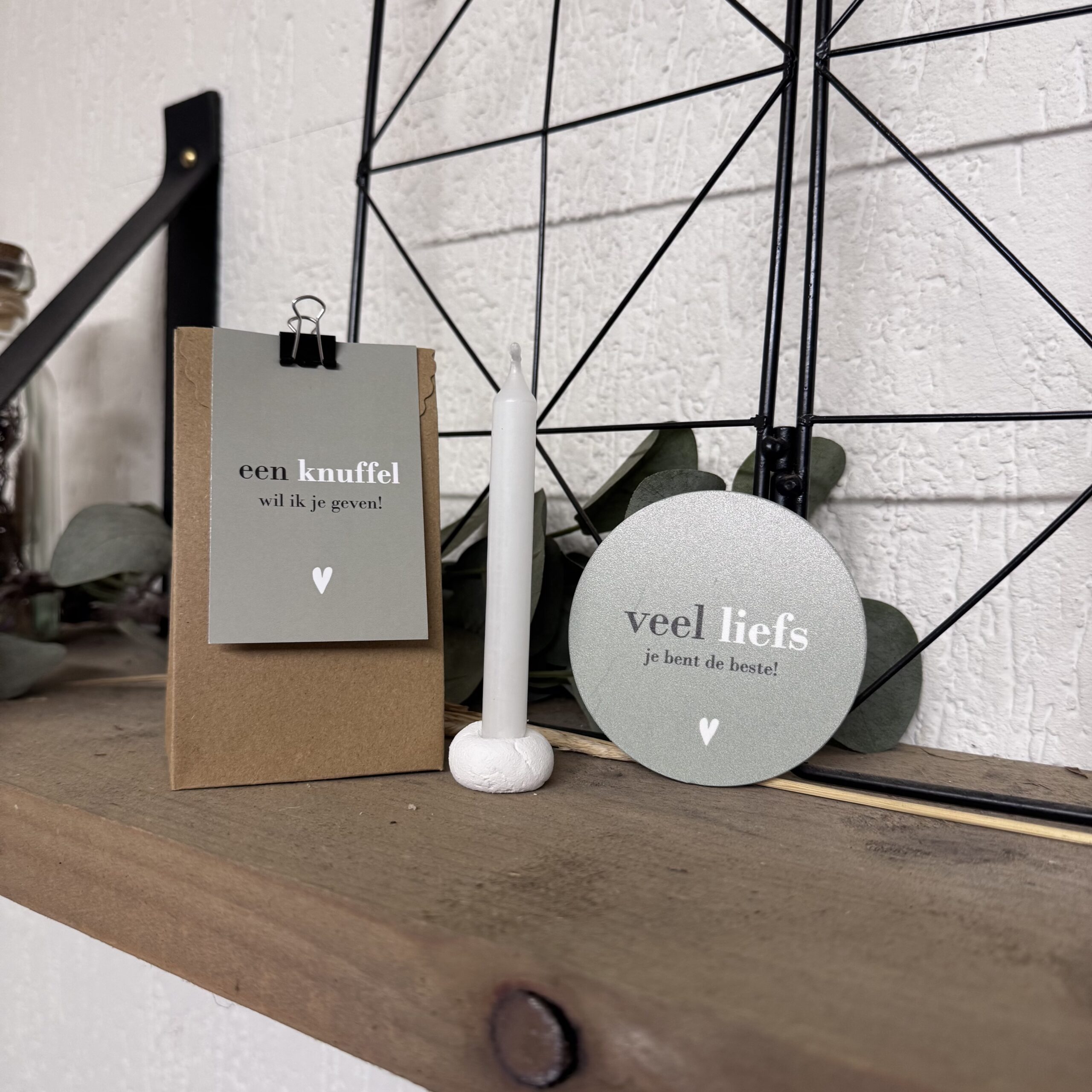 Veel liefs, mini cadeautje, brievenbus cadeautje, klein cadeautje