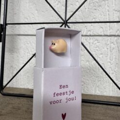 Een feestje voor jou - cadeautje in een klein doosje - brievenbuscadeautje