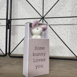 brievenbus cadeautje, konijntje in een doosje