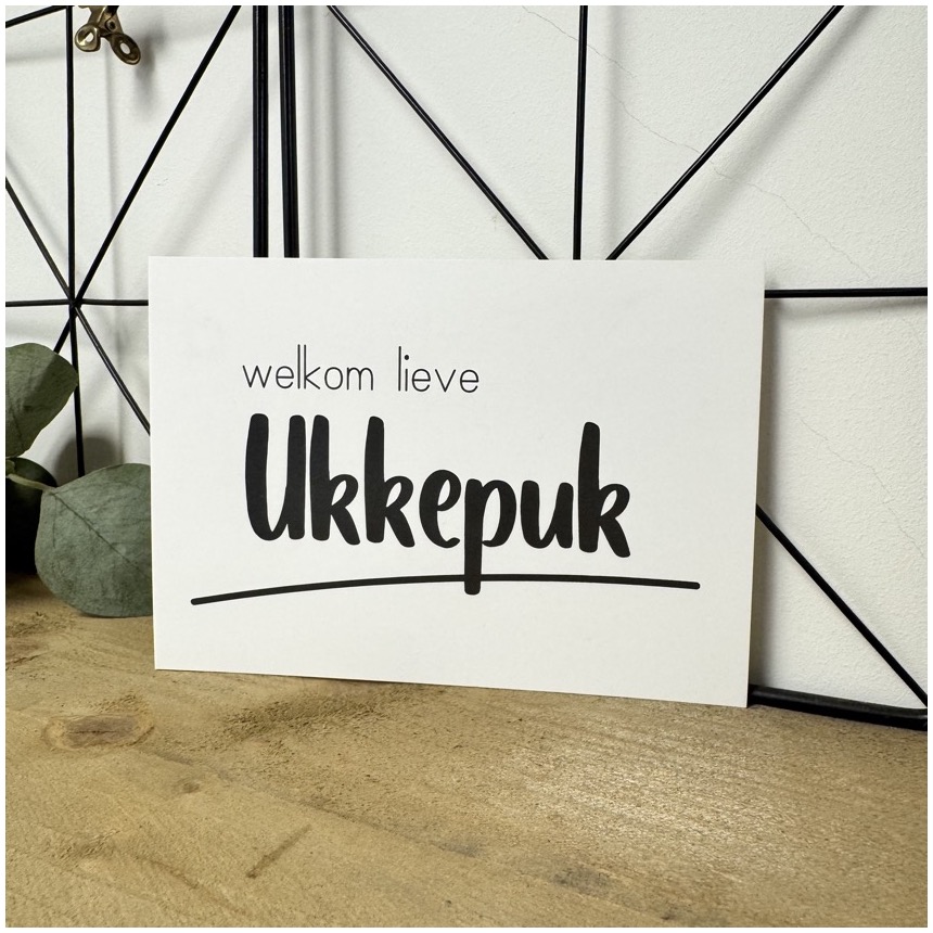 Ansichtkaart - Welkom lieve Ukkepuk