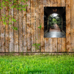 Tuinposter Seethrough, poster voor in de tuin met doorkijkje