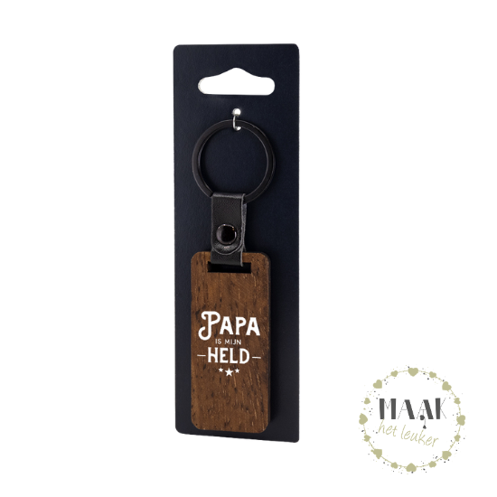 cadeautje papa - stoer cadeau voor je vader, vaderdag cadeau - sleutelhanger papa
